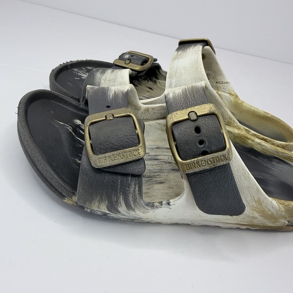 Size 12C Birkenstock Arizona Essential EVA Girls Boys Sandals Active Gold White